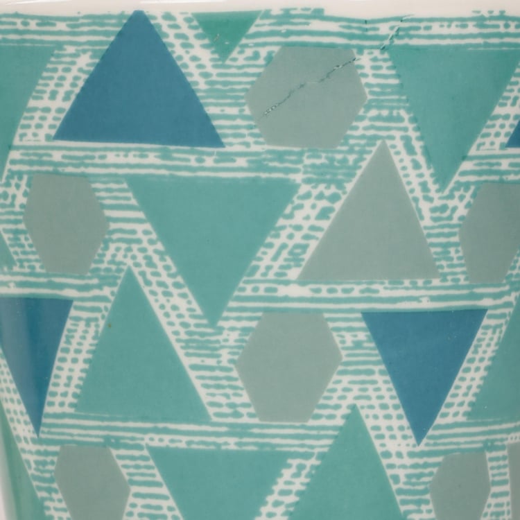 Ceramic Quartz Teal Mug- Set Of 3 Pcs.