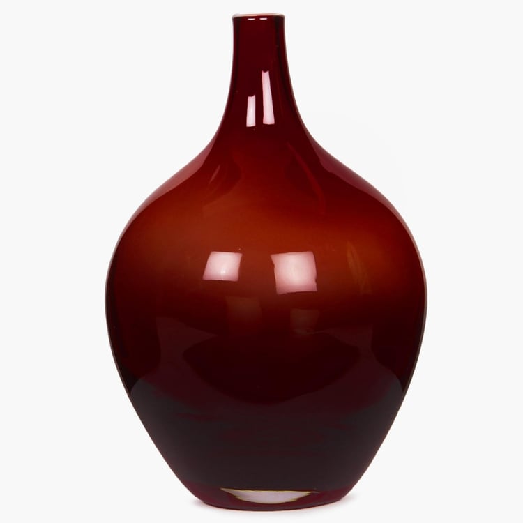 Eadric Oval Single Pc. Round vase - Glass - Red 