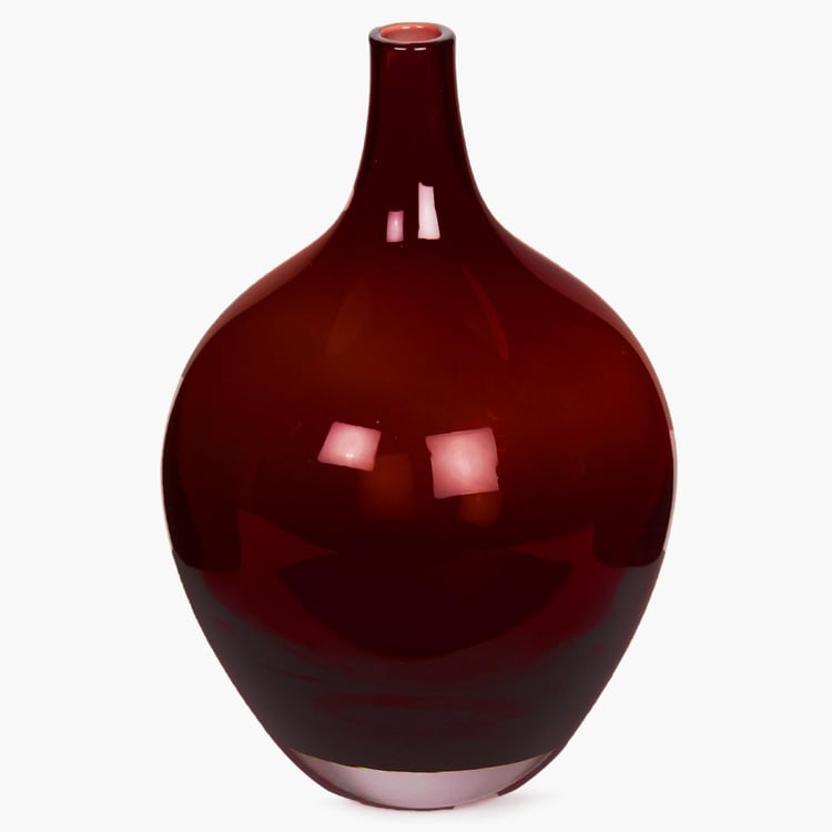 Eadric Oval Single Pc. Round vase - Glass - Red 