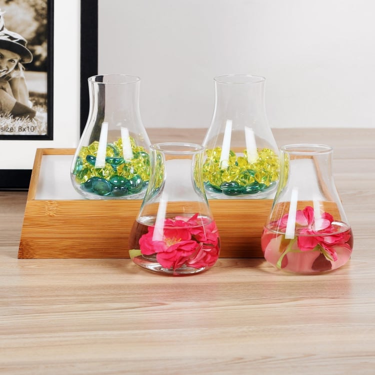 Earl Clear Vase- Set Of 4