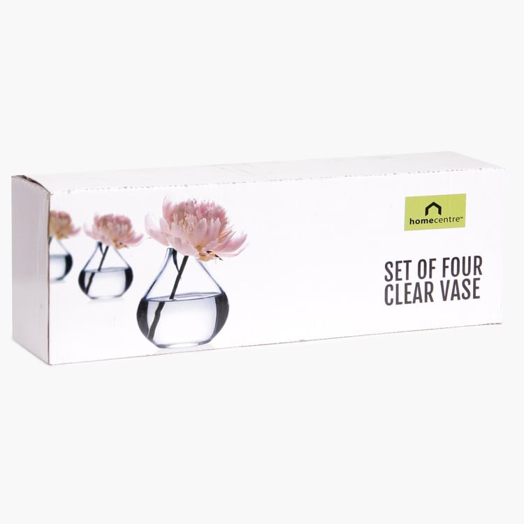 Earl Clear Vase- Set Of 4