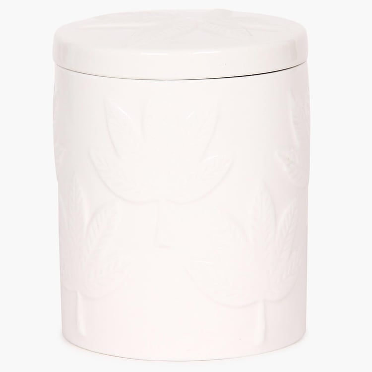 Redolance Embossed Ceramic Jar Candle - 8 CM
