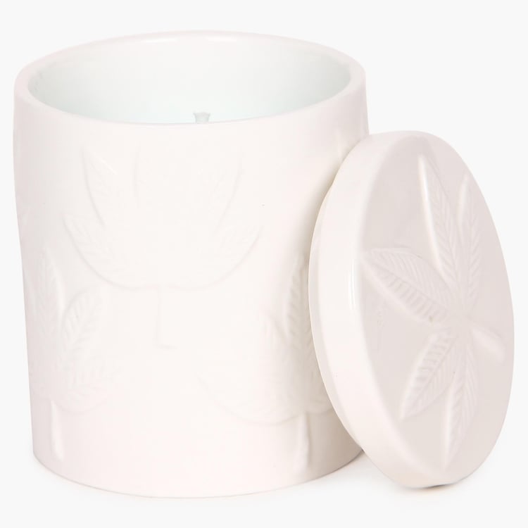 Redolance Embossed Ceramic Jar Candle - 8 CM