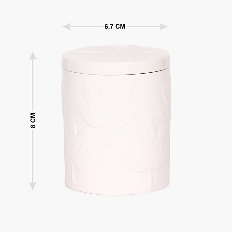 Redolance Embossed Ceramic Jar Candle - 8 CM