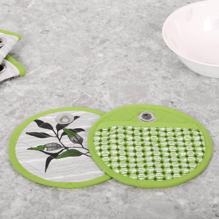Forest Forever Printed Pot Holder-Set Of 2