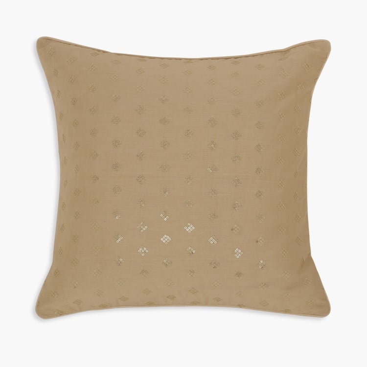 Marshmallow Nude Sequin Cushion Cover