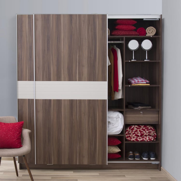 Buy Akron Crystal 2 Door Sliding Wardrobe from Home Centre at just INR 110200.0