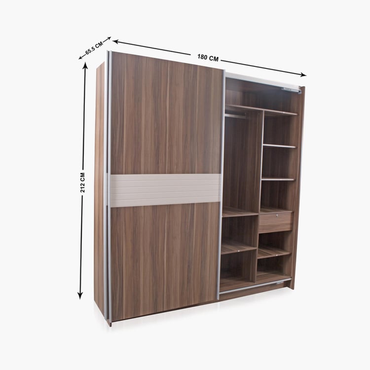 Akron-Crystal 2-Door Sliding Wardrobe