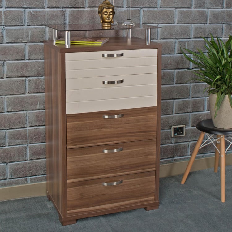 Akron-Crystal Textured Chest of Drawers