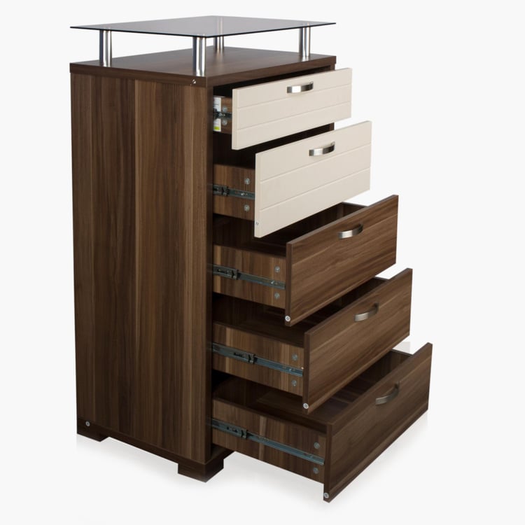 Akron-Crystal Textured Chest of Drawers