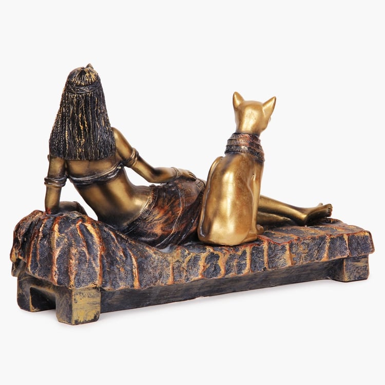 Alaric Plastic Lady On Couch With Animal