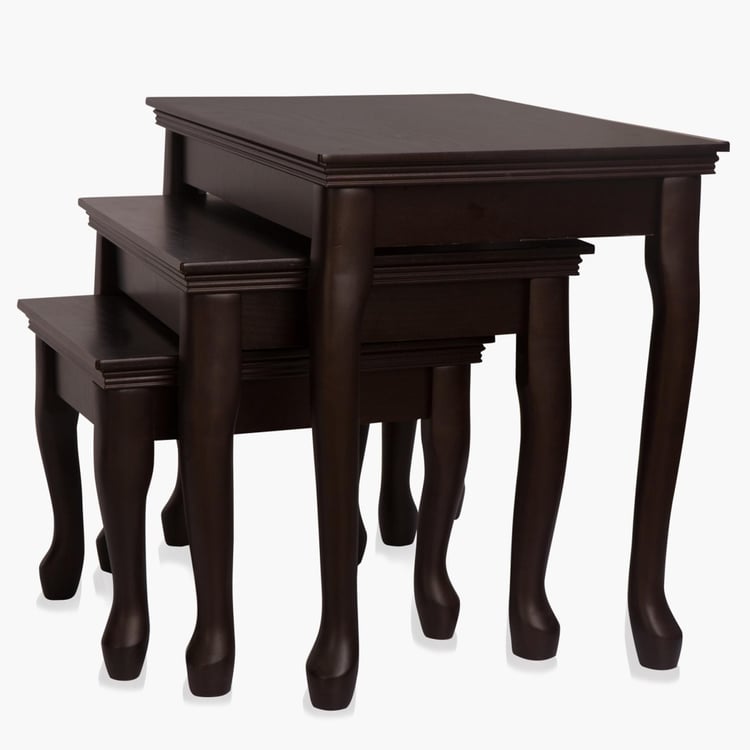 Andaman-Alem Nest of Tables- 3 Pcs - Brown