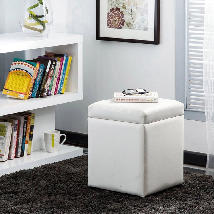 Leather Wave Ottoman