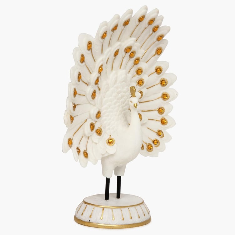 Alpana Peacock Figurine