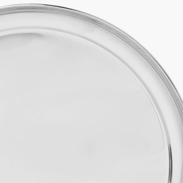 Blaze Silver Stainless Steel Solid Dinner Plate - 30.5cm