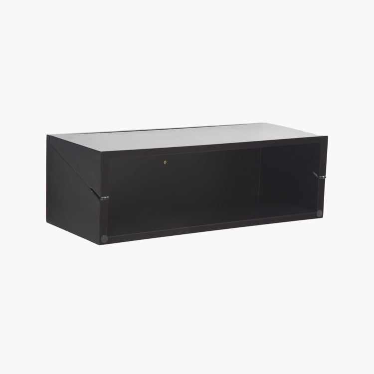 Edric Black Solid Wooden Functional Shelf