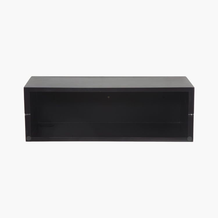 Edric Black Solid Wooden Functional Shelf