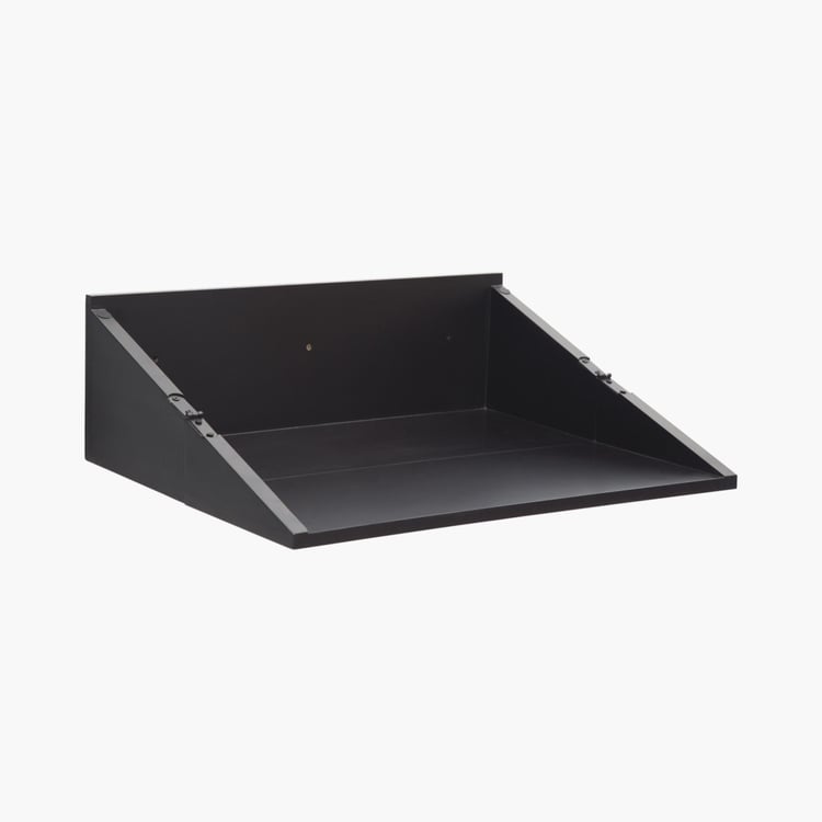 Edric Black Solid Wooden Functional Shelf
