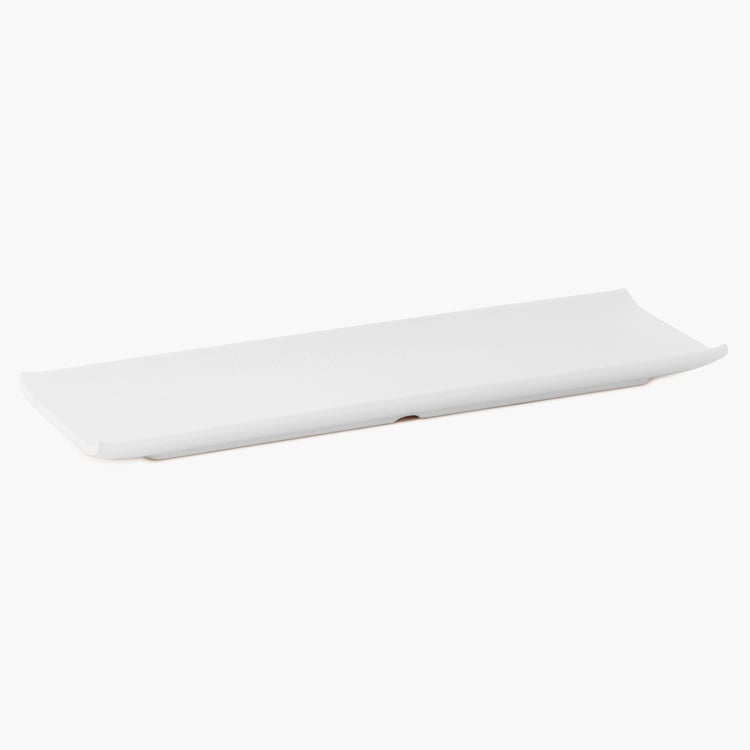 Silvano Solid Platters  - Melamine -  Large Platter - 33 cm x 11 cm x 2.5 cm - White