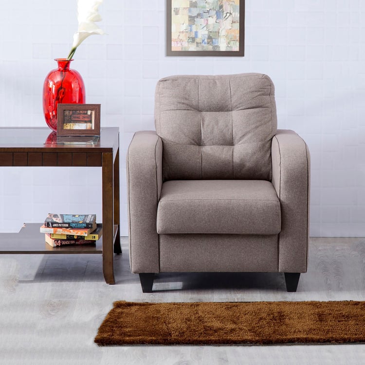 Montoya Serene Fabric 1-Seater Sofa - Grey