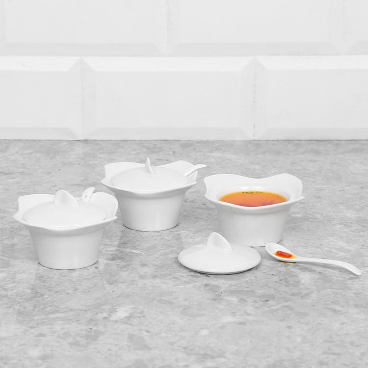 Iceberg Sauce Bowl With Spoon-3 Pcs.