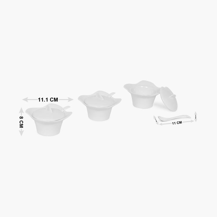 Iceberg Sauce Bowl With Spoon-3 Pcs.
