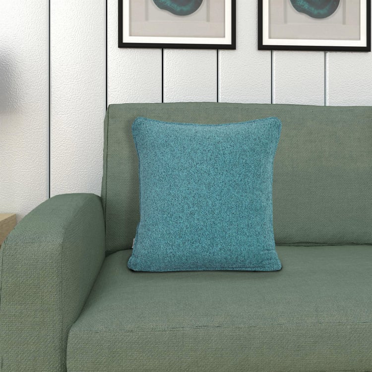 MASPAR Melange Teal Textured Cotton Cushion Cover - 30x30cm