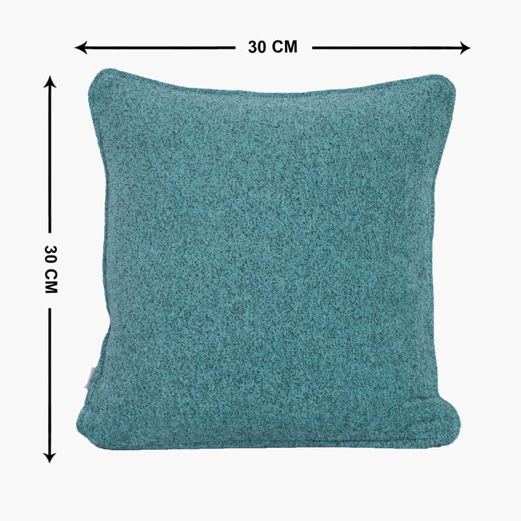 MASPAR Melange Teal Textured Cotton Cushion Cover - 30x30cm