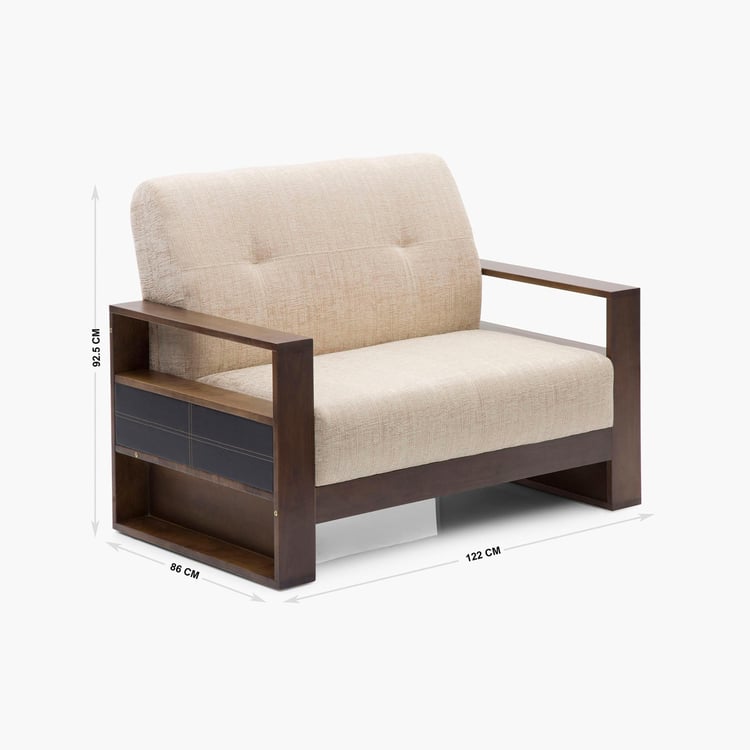 Delport Nomad Fabric 2-Seater Sofa - Beige