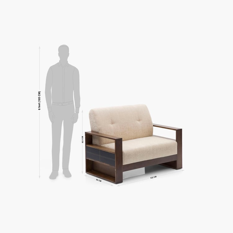 Delport Nomad Fabric 2-Seater Sofa - Beige