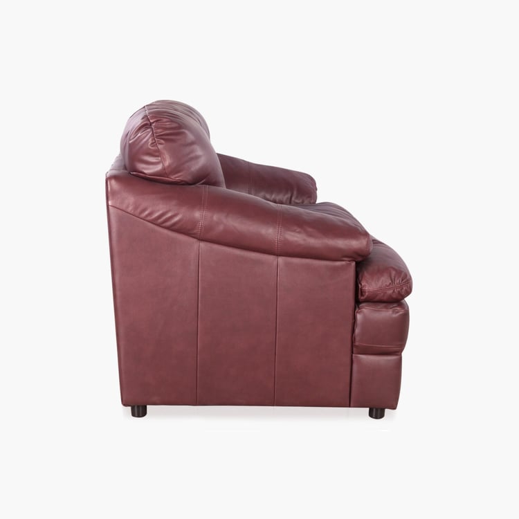 Napster Full Leather Sofa-2 Seater Maroon