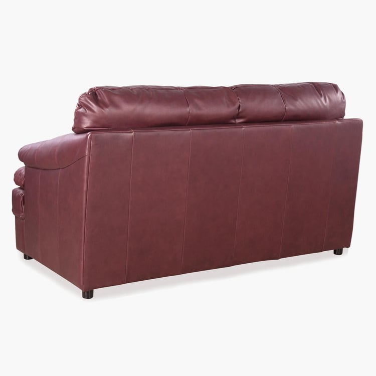 Napster Full Leather Sofa-2 Seater Maroon