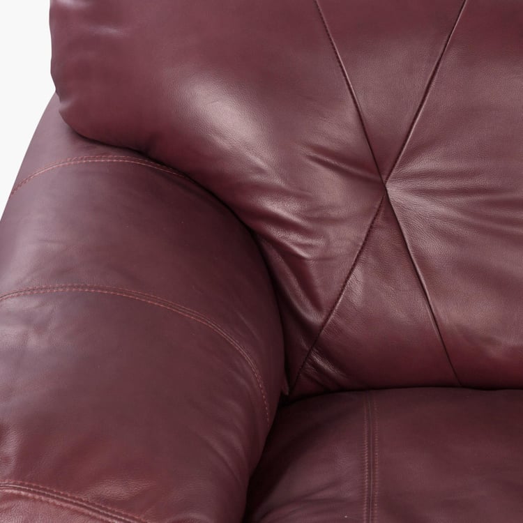 Napster Full Leather Sofa-2 Seater Maroon