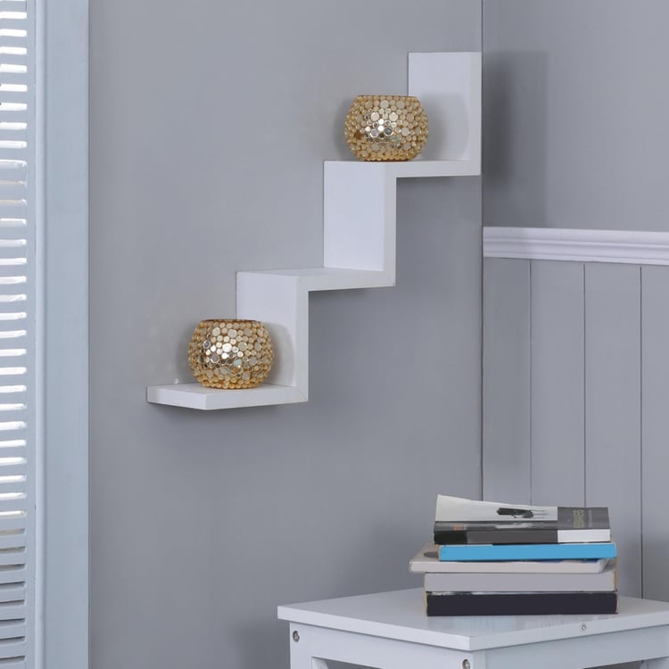 W 3-Tier Wall Shelf - White