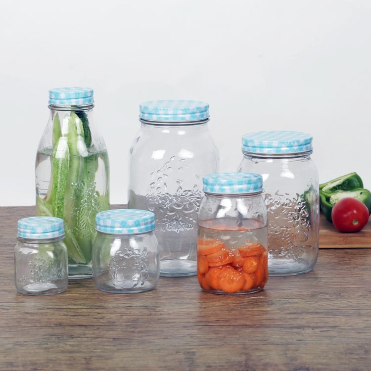 Vienna Glass Storage Jar- 6 Pcs.