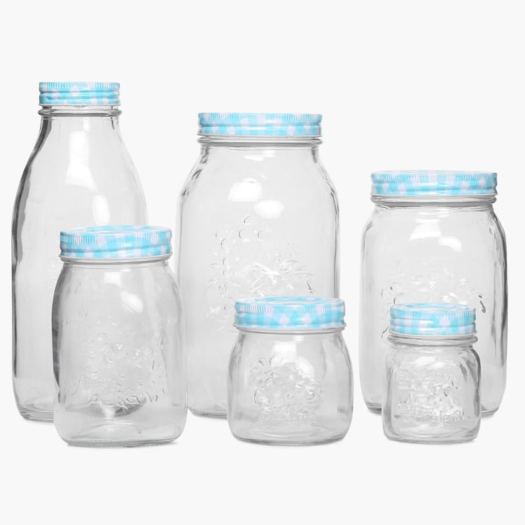 Vienna Glass Storage Jar- 6 Pcs.