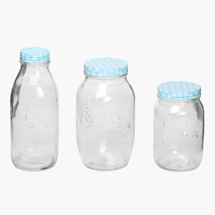 Vienna Glass Storage Jar- 6 Pcs.