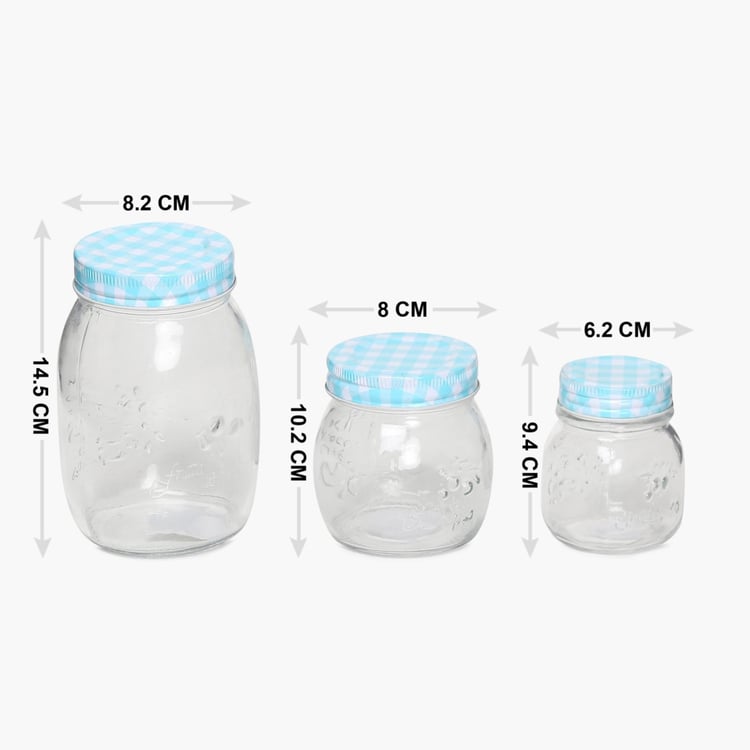 Vienna Glass Storage Jar- 6 Pcs.