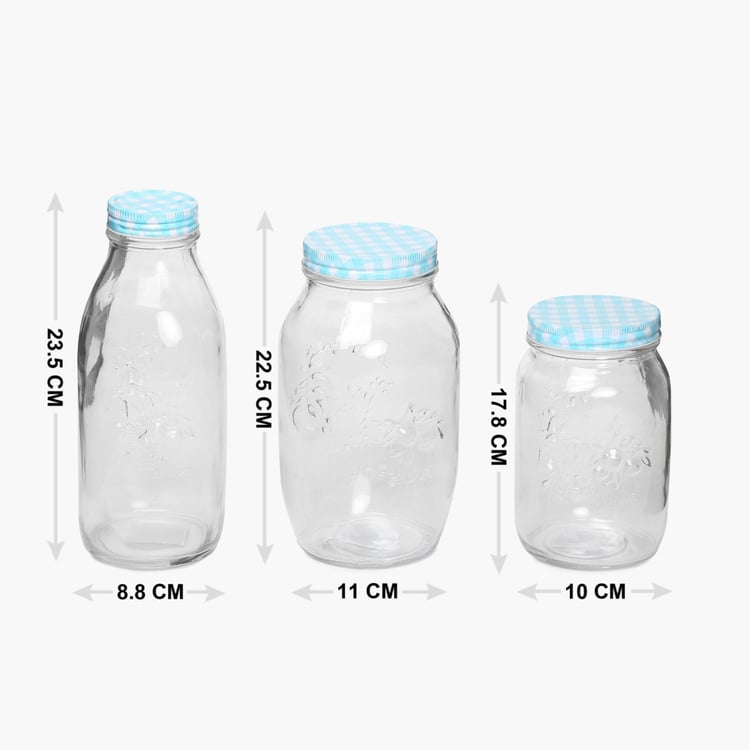 Vienna Glass Storage Jar- 6 Pcs.