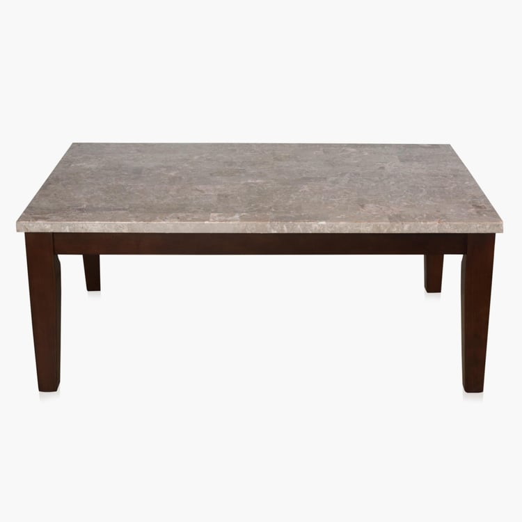 Geneva Oxville Marble Top Coffee Table - Brown