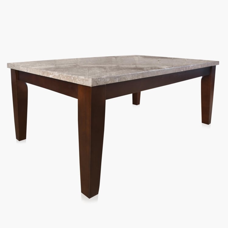 Geneva Oxville Marble Top Coffee Table - Brown