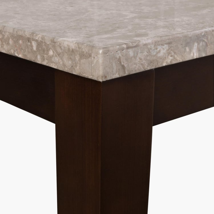 Geneva Oxville Marble Top Coffee Table - Brown