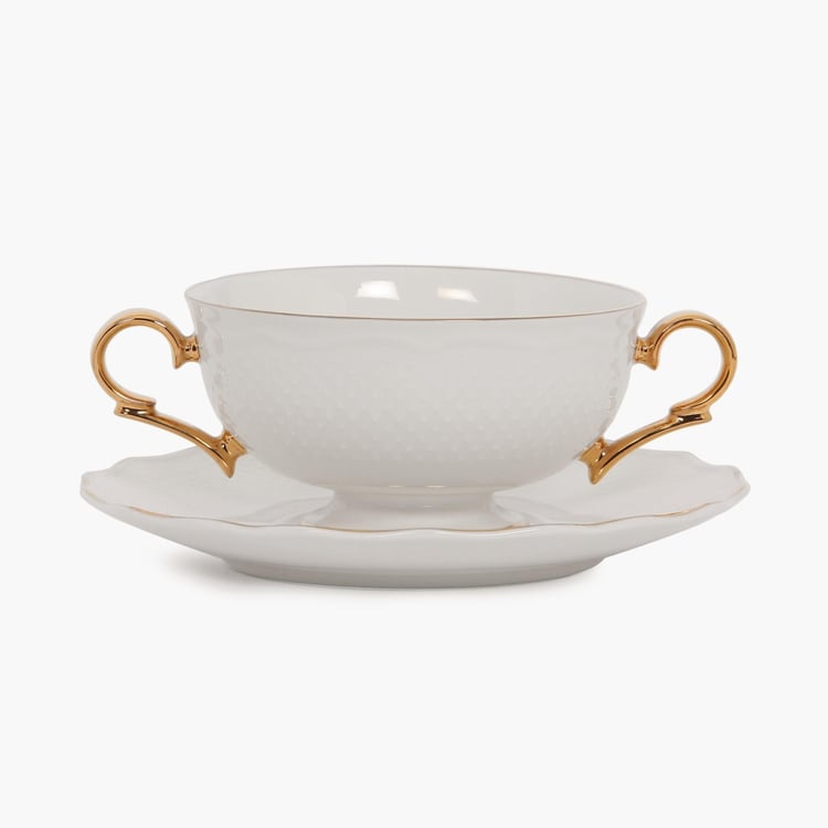 Viva Ceramic Soup Cup And Saucer