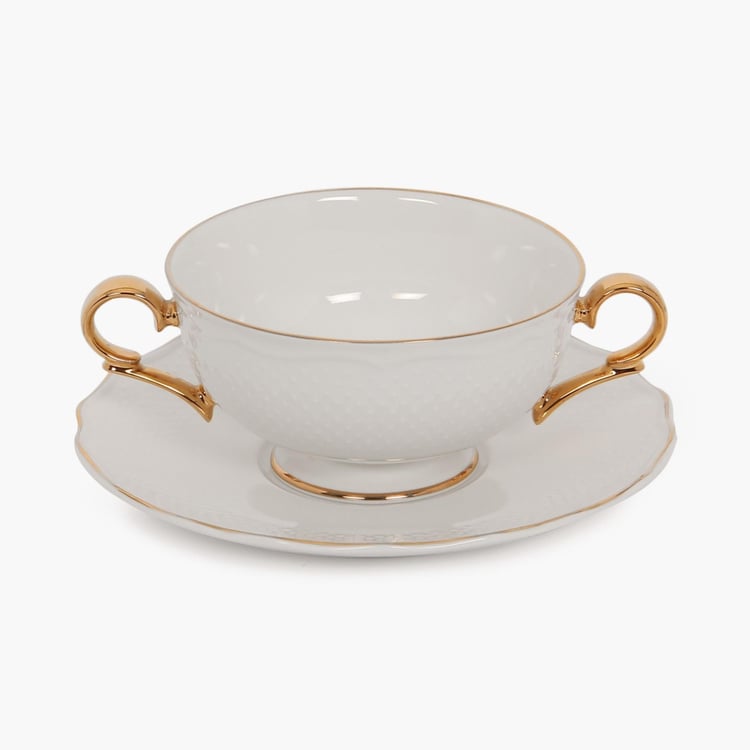 Viva Ceramic Soup Cup And Saucer
