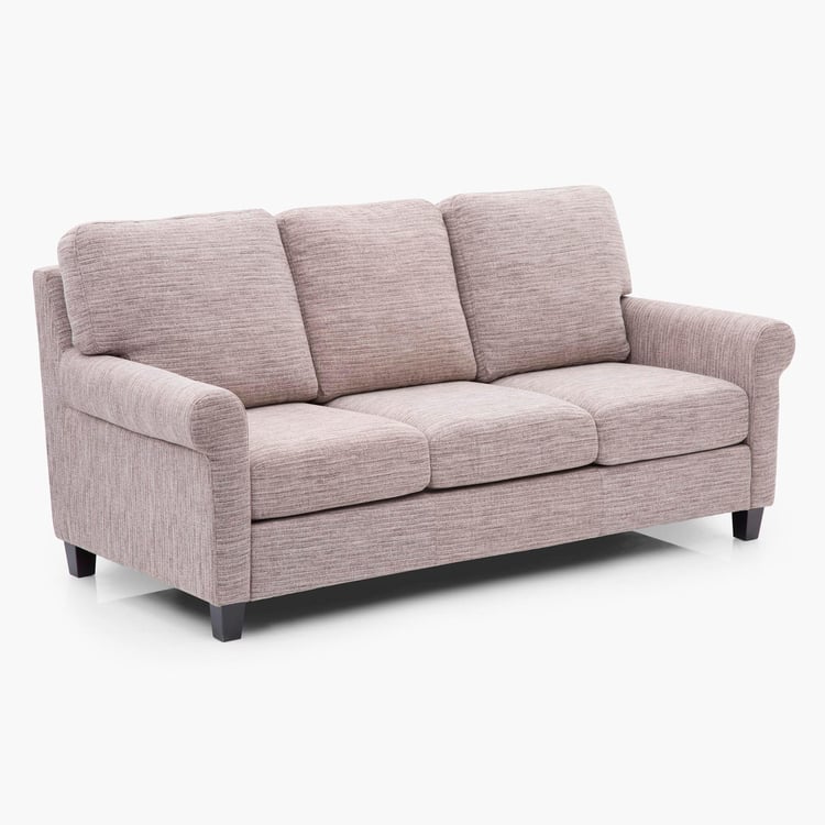 Portclair Naples Fabric 3-Seater Sofa - Brown