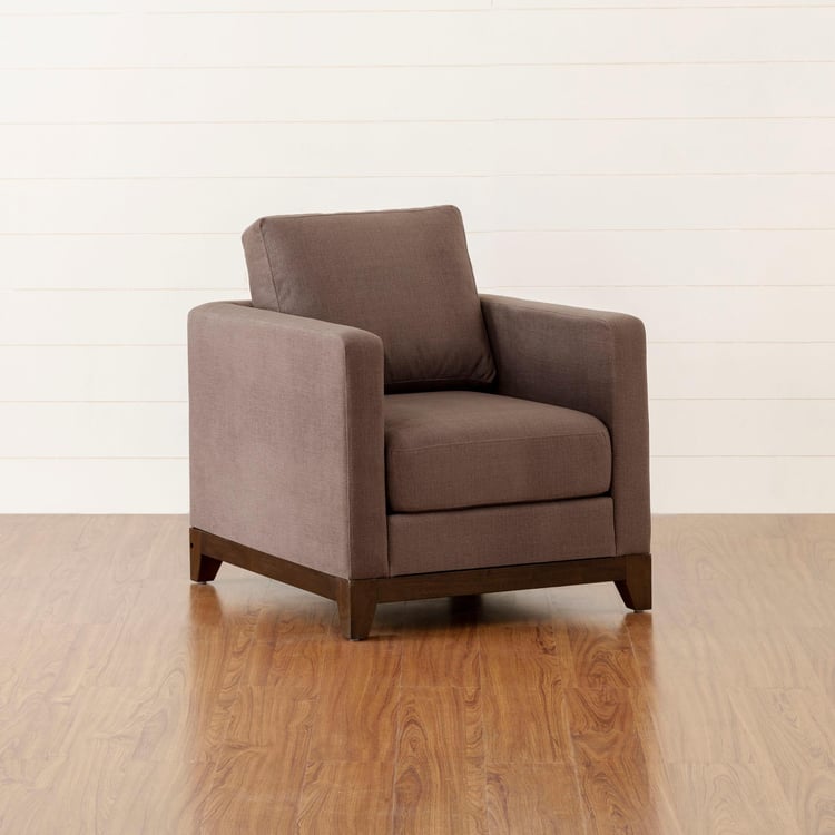 Adalyn Miami Fabric 1-Seater Armchair - Brown