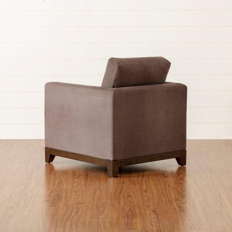 Adalyn Miami Fabric 1-Seater Armchair - Brown