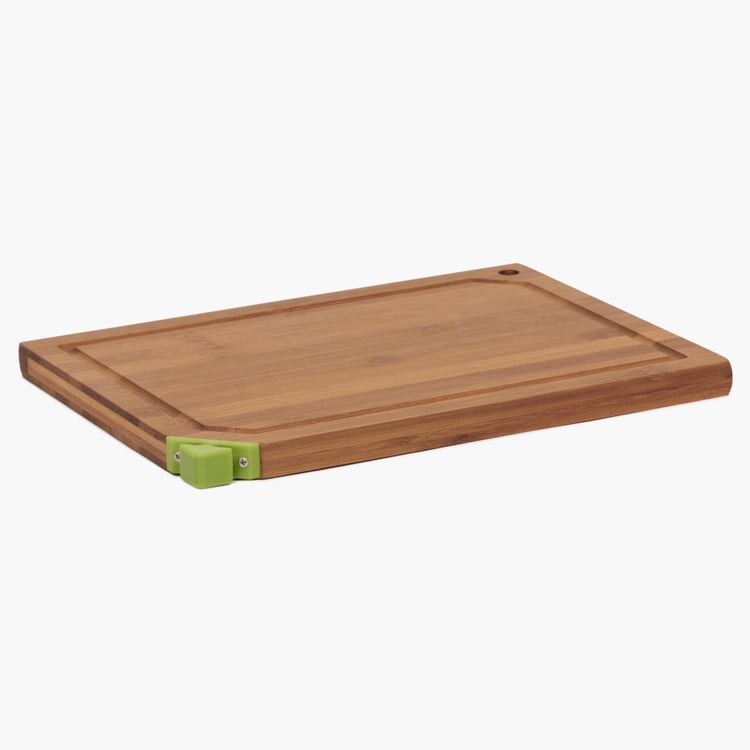 Stanford Bamboo Cutting Board With Knife Sharpener-Medium