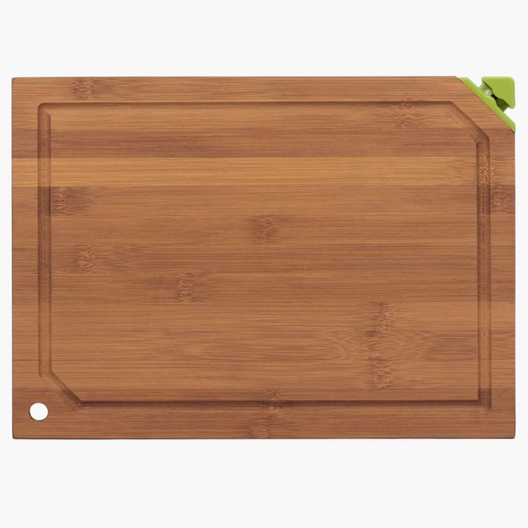 Stanford Bamboo Cutting Board With Knife Sharpener-Medium