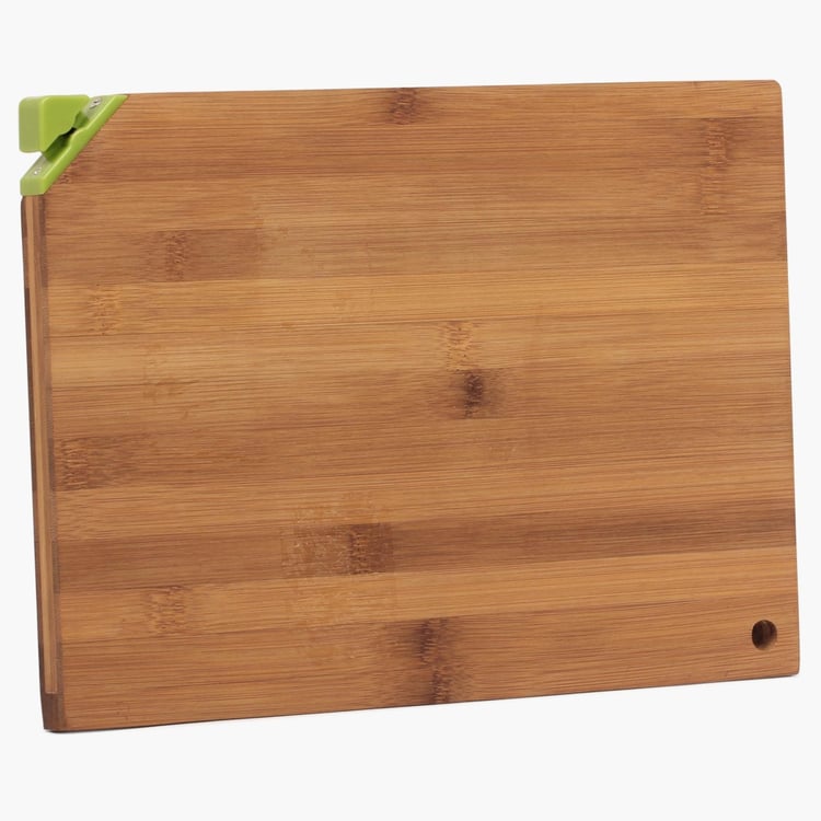 Stanford Bamboo Cutting Board With Knife Sharpener-Medium